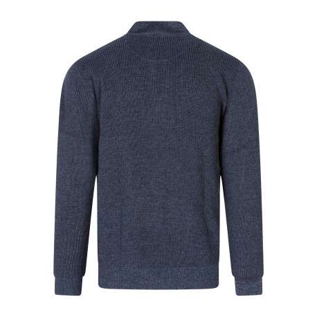 Pull marine à coupe droite pourvu d'un col camionneur et de manches longues - Image 2