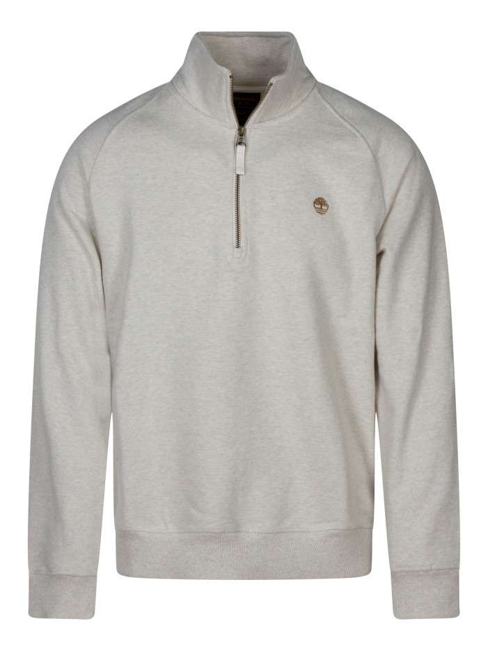 Sweat en coton beige à...