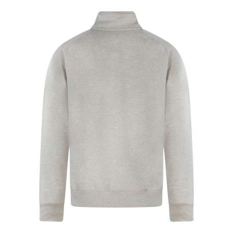 Sweat en coton beige à coupe droite pourvu d'un col camionneur - Image 2
