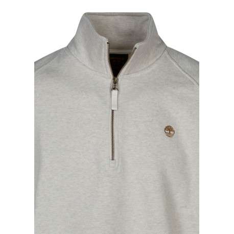 Sweat en coton beige à coupe droite pourvu d'un col camionneur - Image 3