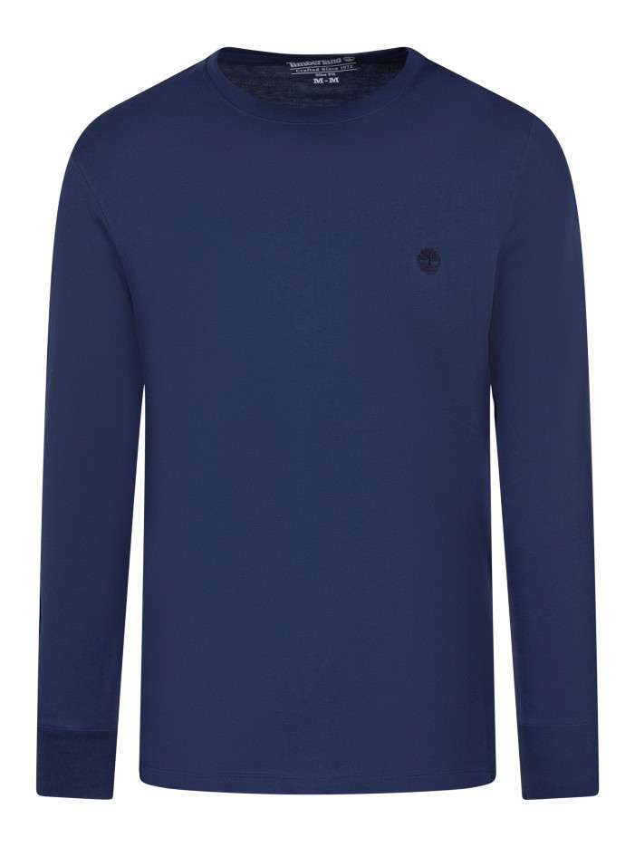 T-shirt en coton bleu à...