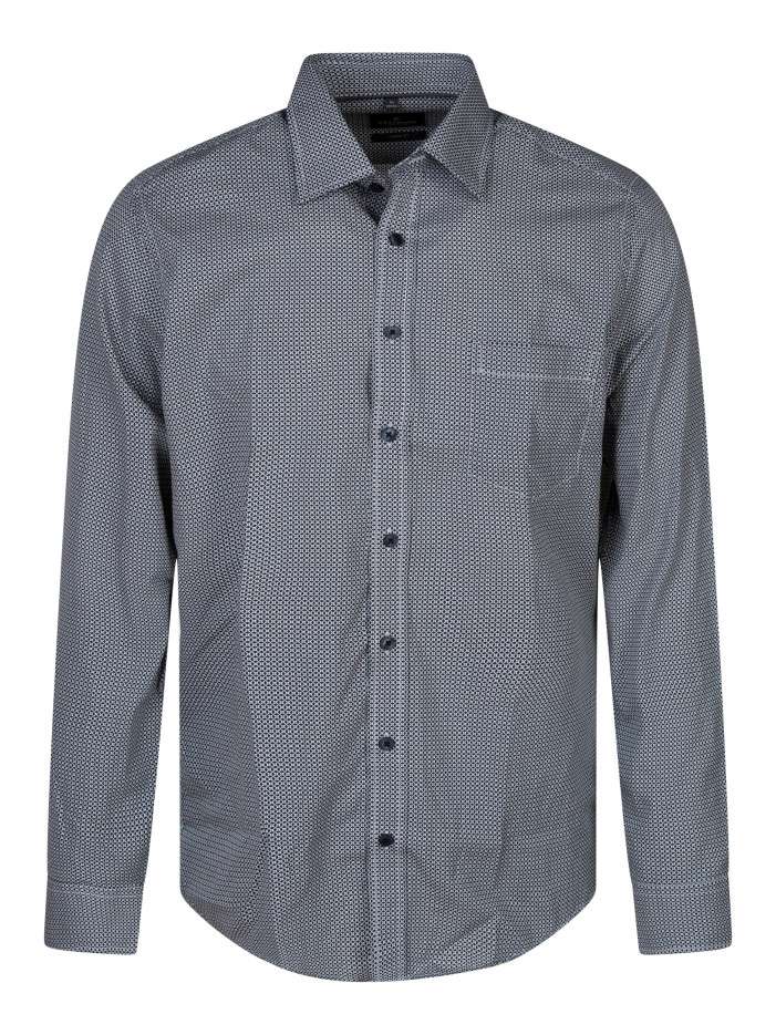Chemise en coton marine et...