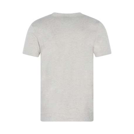 T-shirt en coton beige à coupe droite pourvu de manches courtes - Image 2