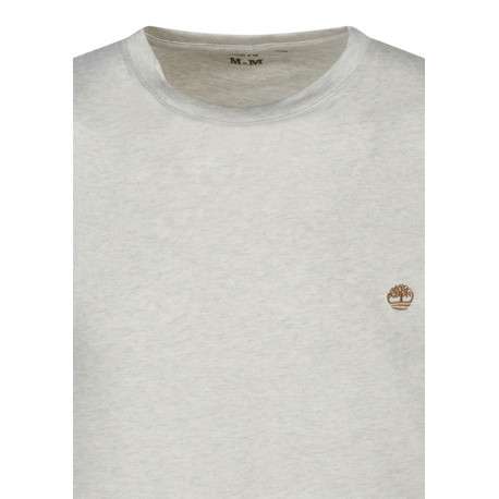 T-shirt en coton beige à coupe droite pourvu de manches courtes - Image 3