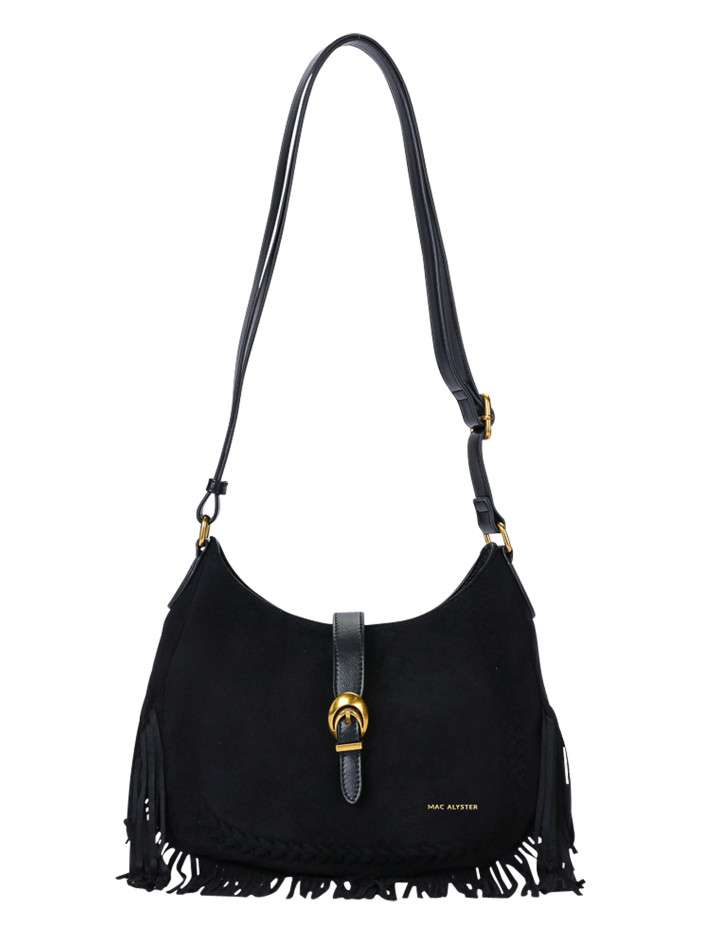 Sac à bandoulière noir en...