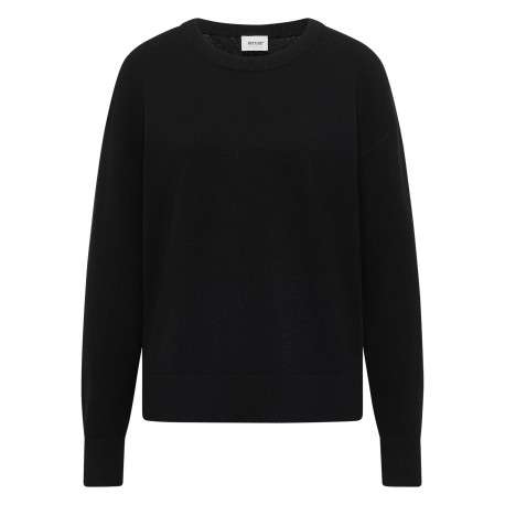 Pull Marianna noir pourvu d'une coupe droite et de manches longues