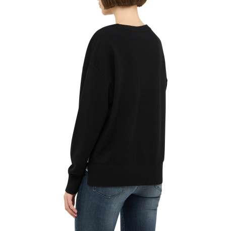 Pull Marianna noir pourvu d'une coupe droite et de manches longues - Image 3