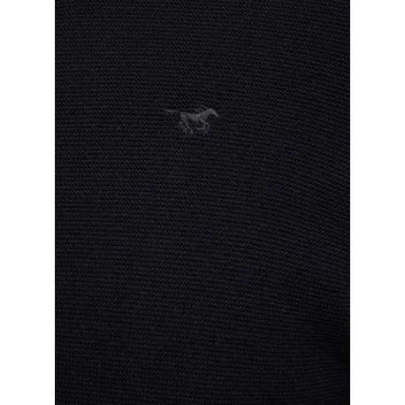 Gilet en coton noir pourvu d'une coupe droite et d'un col montant - Image 2