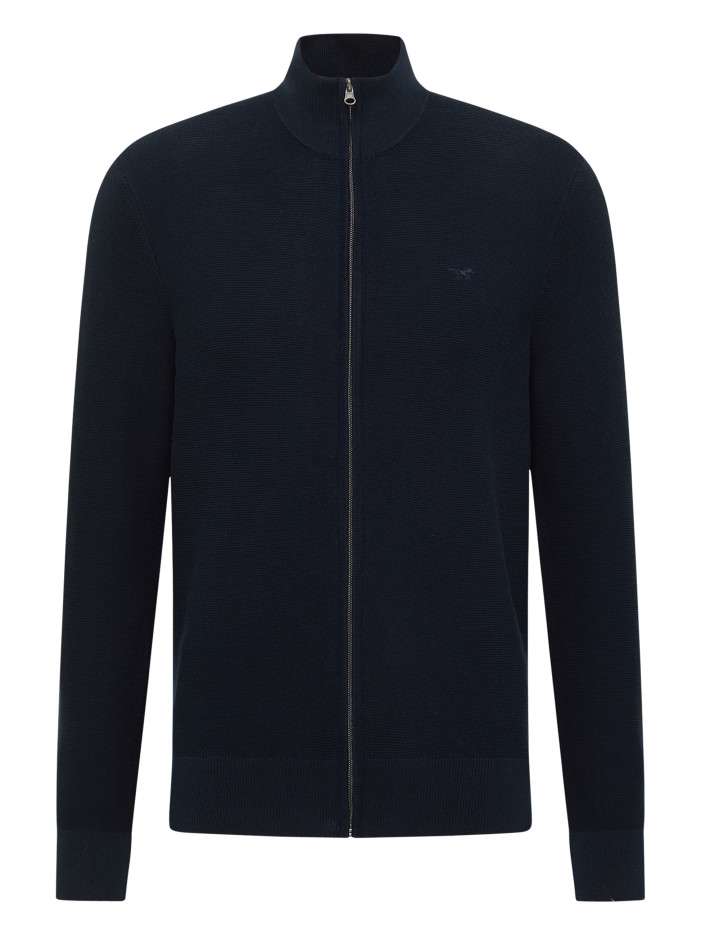 Gilet en coton marine à...