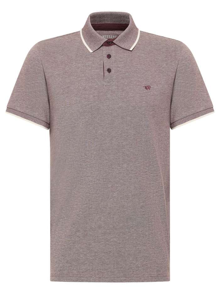 Polo en coton brun pourvu...