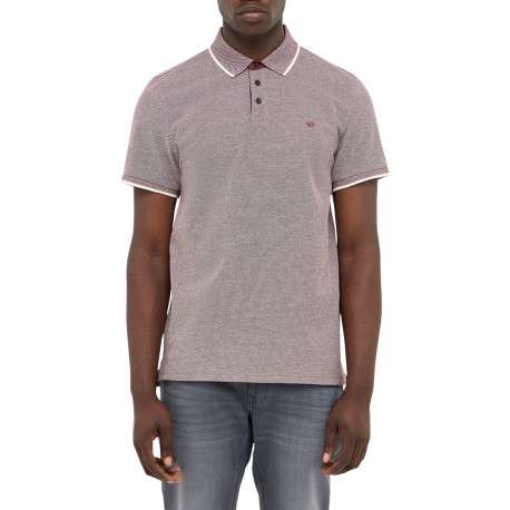 Polo en coton brun pourvu d'une coupe droite et d'un col à revers - Image 3