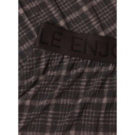 Jupe longue brune pourvue d'une coupe droite et d'une taille élastiquée - Image 2
