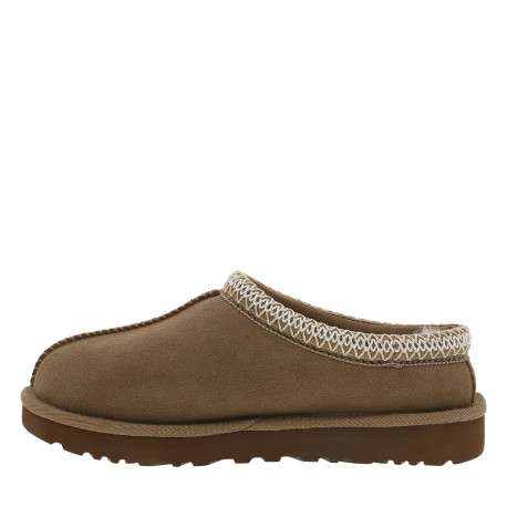 Mules W Tasman Ii en cuir nubuck taupe à talon plat surpiqûres bicolores - Image 3