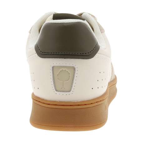 Tennis Commute 1 en cuir beige pourvues du logo et d'empiècements bimatières - Image 4
