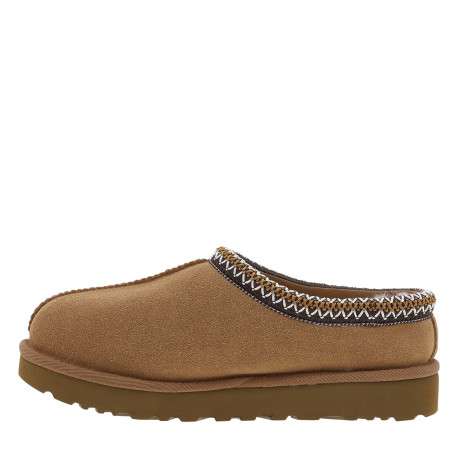 Mules W Tasman Ii en cuir nubuck beige à talon plat et surpiqûres bicolores - Image 3