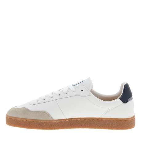 Tennis Lumbo blanches en cuir à talon plat et languette crantée - Image 3