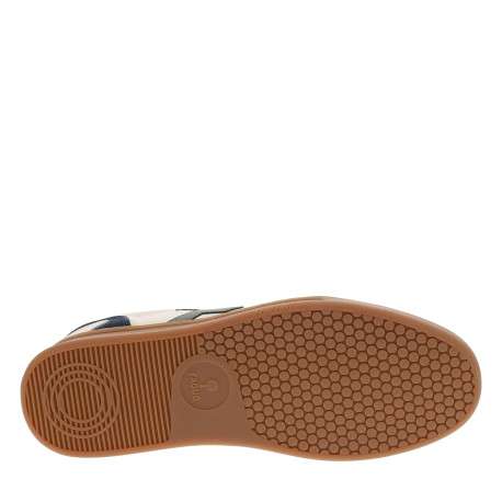 Tennis Hazel en cuir blanc avec des empiècements verts et bleus à talon plat - Image 6