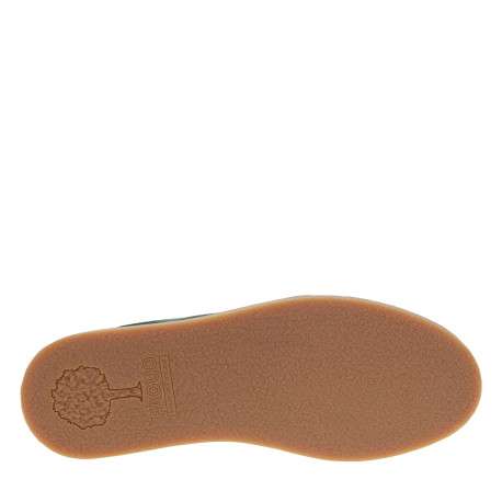 Tennis Lumbo en cuir suédé vert foncé à semelle plate munies de lacets - Image 6