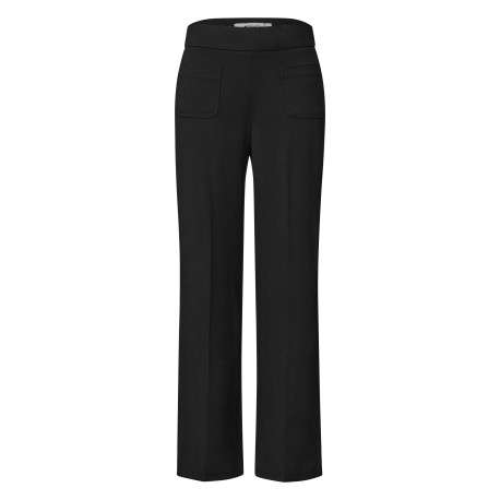 Pantalon noir pourvu d'une coupe ample et d'une taille élastiquée