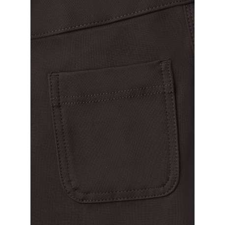 Pantalon brun pourvu d'une coupe ample et d'une taille élastiquée - Image 2