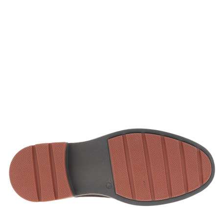 Boots en cuir marron à talon décroché bas pourvues d'un soufflets élastiqués - Image 6