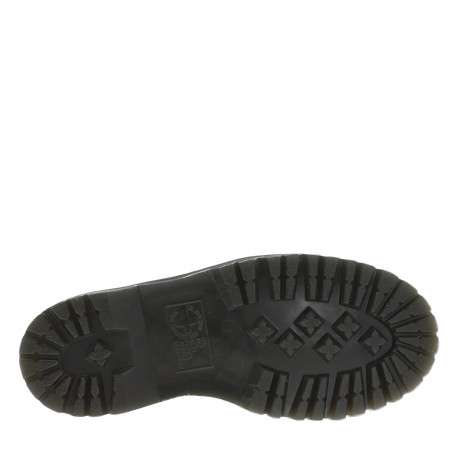 Boots en cuir noires à talon plateau et à fermeture zip et lacets ronds - Image 6
