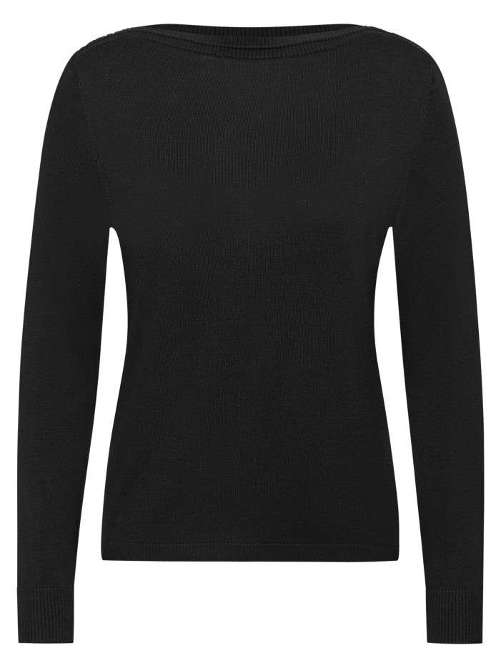 Pull noir à coupe droite...