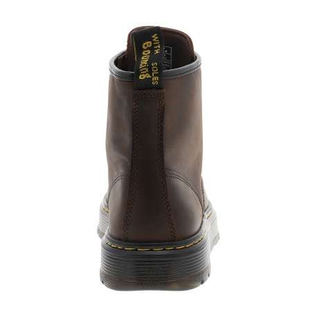 Bottines en cuir marron à talon plat avec des lacets ronds tressés - Image 4