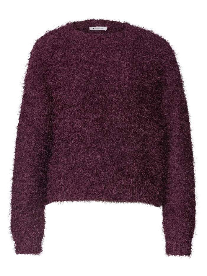 Pull bordeaux épais pourvu...