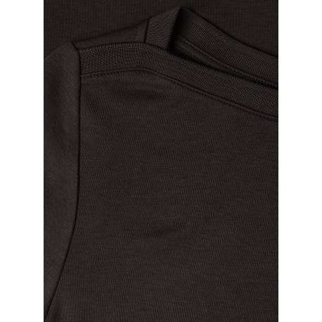 T-shirt brun à coupe droite pourvu d'un col bateau et de manches longues - Image 2