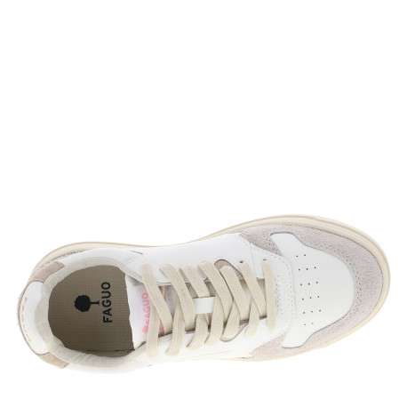 Sneakers Palmer en cuir écru à talon plat et empiècements nubuck - Image 5