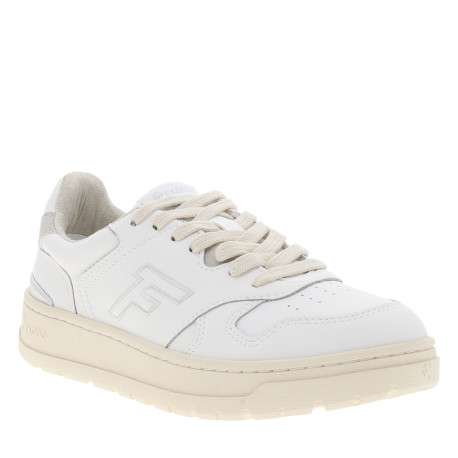 Sneakers Palmer à revêtement en cuir blanc et 1 empiècement argenté - Image 2