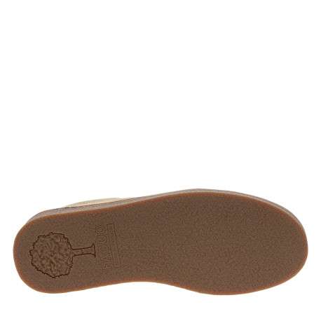 Tennis Lumbo en cuir or brillant à semelle plate et logo embossé - Image 6
