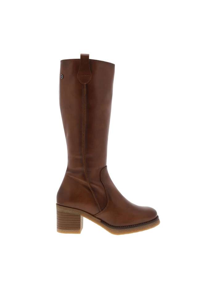 Bottes cognac à talon...