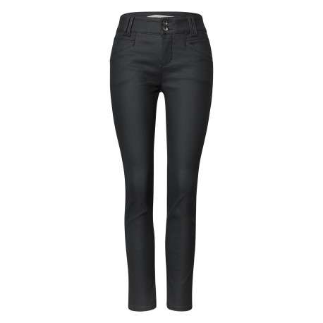 Pantalon noir pourvu d'une coupe droite et de poches classiques