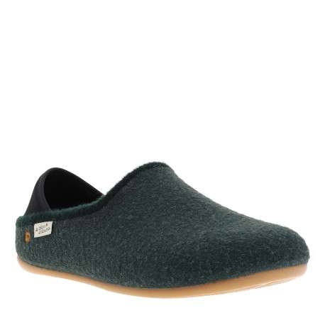 Mules kaki à talon plat avec fermeture à slip-on élastiquée - Image 2