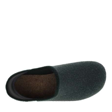 Mules kaki à talon plat avec fermeture à slip-on élastiquée - Image 5