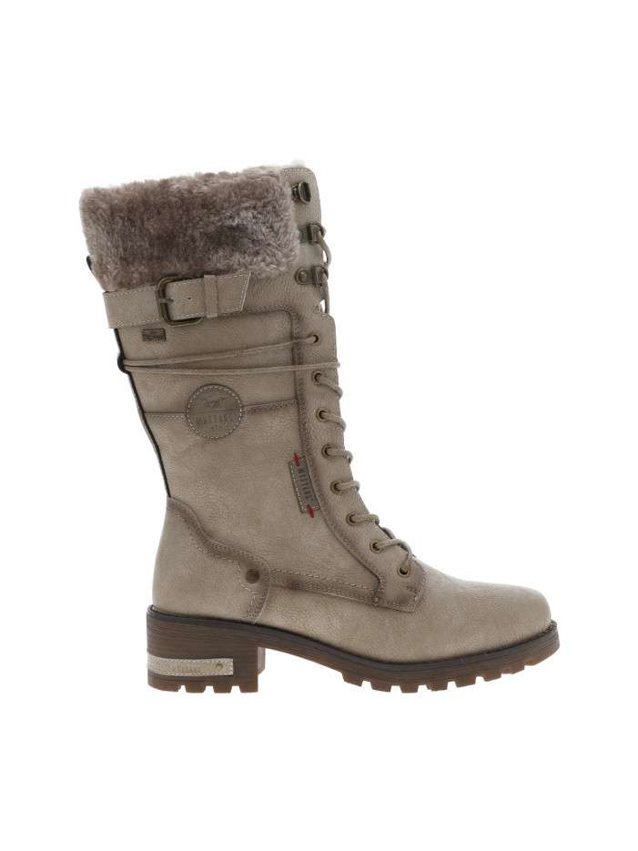 Bottes blanc cassé à talon...