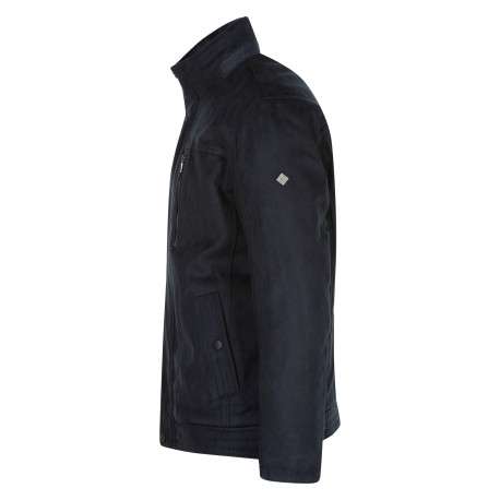 Blouson marine uni coupe droite à col montant et une taille ajustable - Image 3