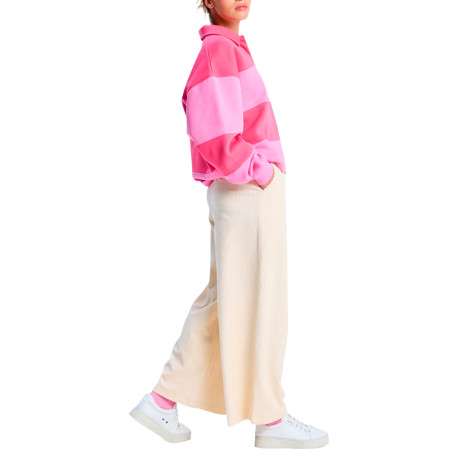 Pantalon Chino écru en velours côtelé à coupe bootcut avec logo blanc brodé - Image 3