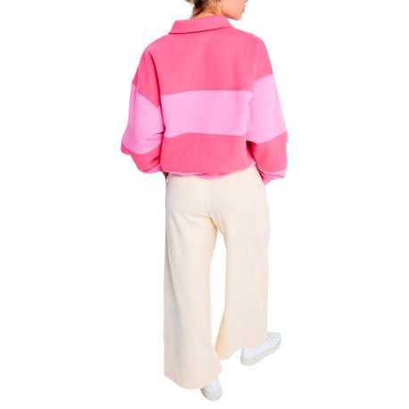 Pantalon Chino écru en velours côtelé à coupe bootcut avec logo blanc brodé - Image 4