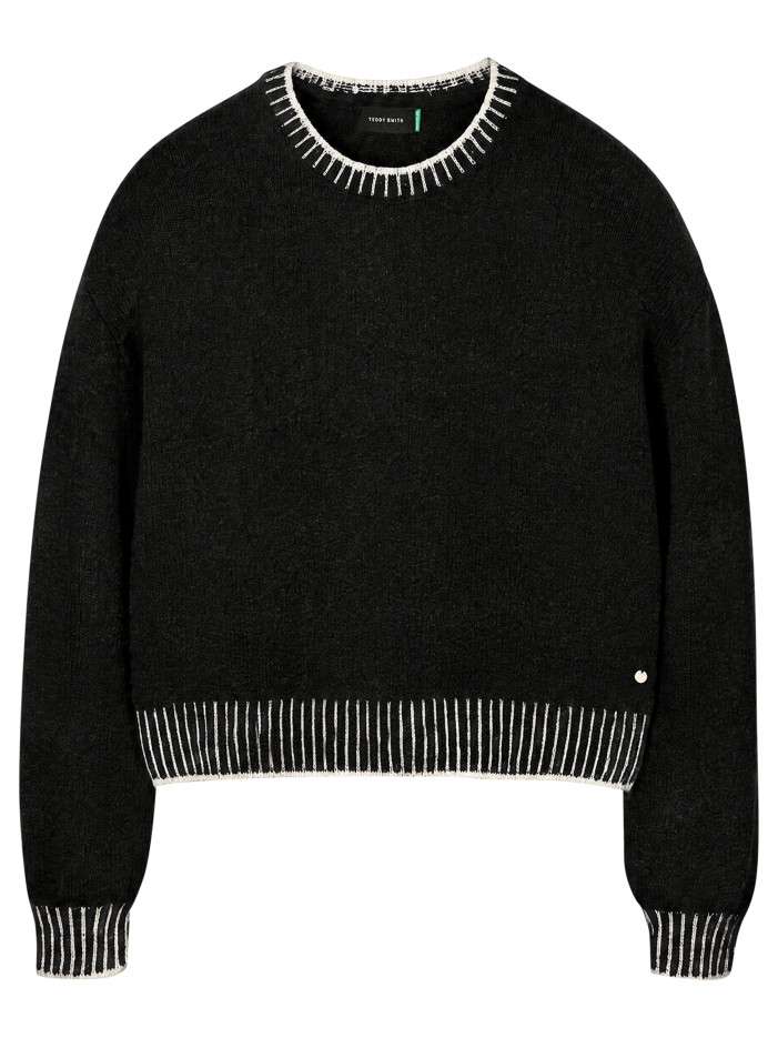 Pull noir à coupe droite...