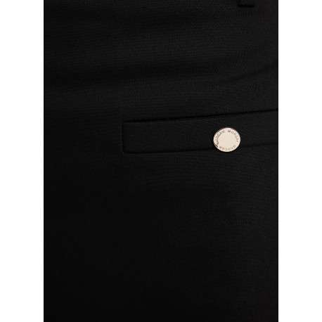 Pantalon chino noir pourvu d'une coupe droite et de plis à l'avant - Image 2