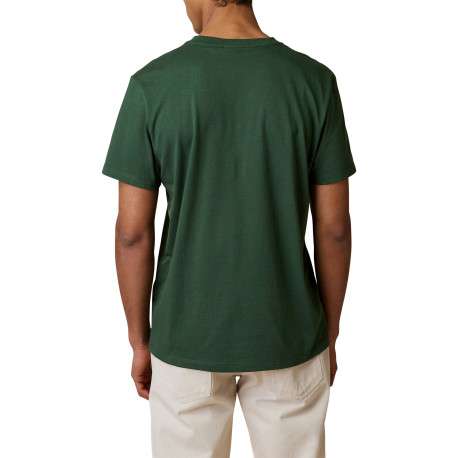 T-shirt en coton vert agrémenté d'une broderie écureuil à coupe droite - Image 2