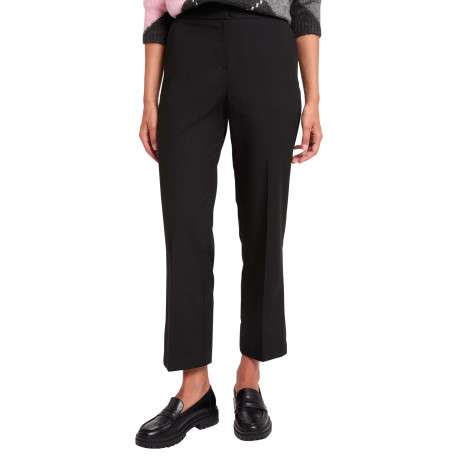 Pantalon chino noir pourvu d'une coupe droite et de plis à l'avant - Image 3