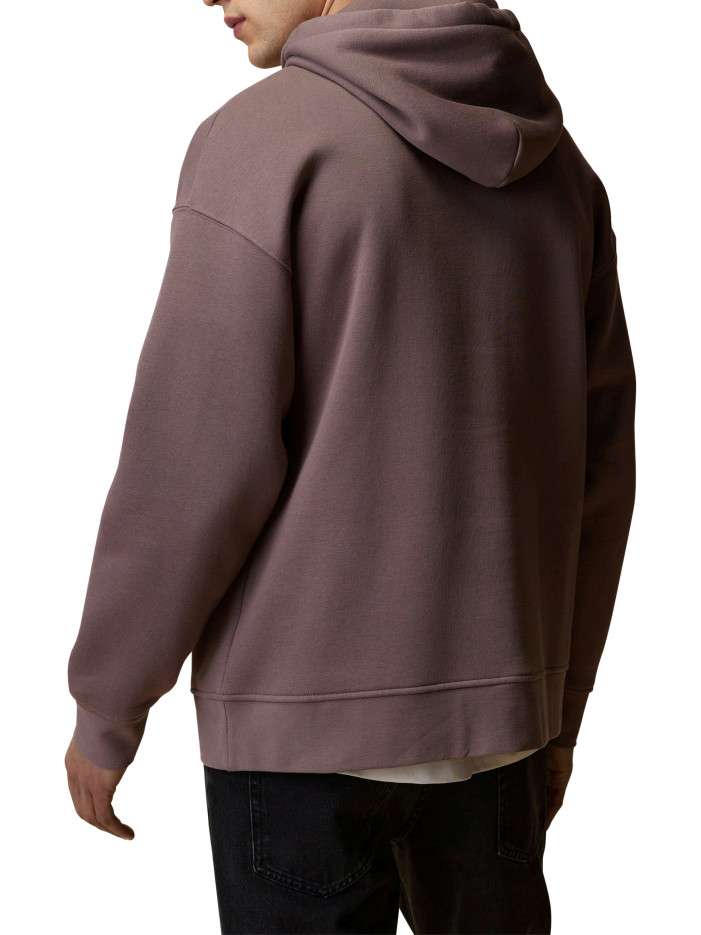 Sweat prune avec un col à capuche agrémenté de cordons multicolores - Image 2