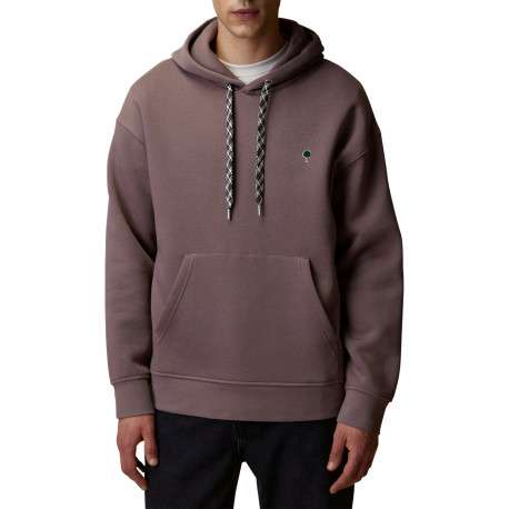 Sweat prune avec un col à capuche agrémenté de cordons multicolores - Image 3