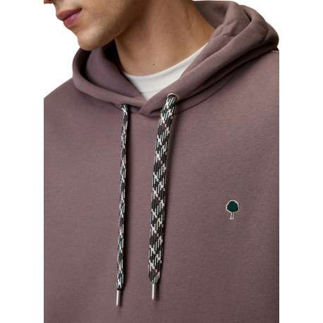 Sweat prune avec un col à capuche agrémenté de cordons multicolores - Image 4