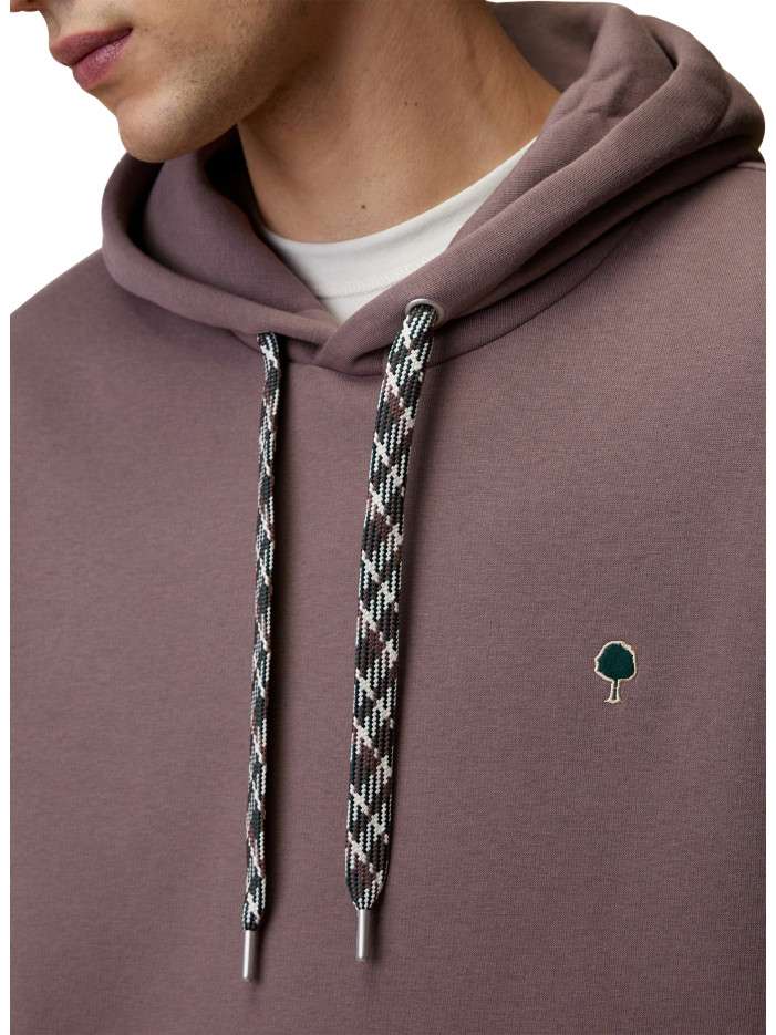 Sweat prune avec un col à capuche agrémenté de cordons multicolores - Image 4
