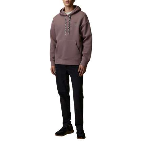 Sweat prune avec un col à capuche agrémenté de cordons multicolores - Image 5